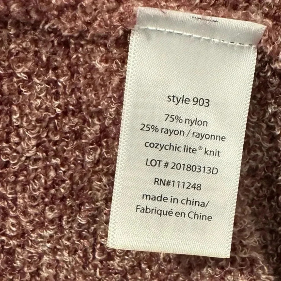 BAREFOOT DREAMS Cozychic Lite Island Wrap Open Cardigan Vintage Rosewood Small - Picture 5 of 8